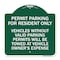 Signmission Parking Permit Permit Parking for Residents Only Vehicles Without Valid Parking Permi, GW-1818-23399 A-DES-GW-1818-23399 - alternate 1